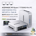 ACEMAGIC M1 Ryzen 7 7735HS Mini PC 24GB 512GB Win 11 Pro WiFi 6 BT 5.2 Triple 4k