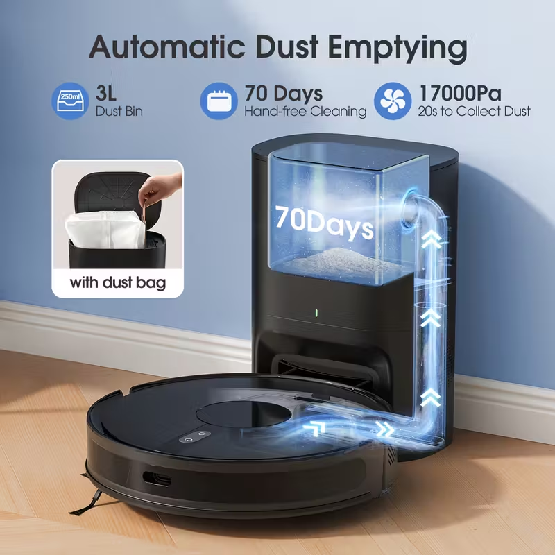 Lubluelu B40 Plus Robot Vacuum & Mop 6500Pa Self-Empty 3in1 Lidar UK