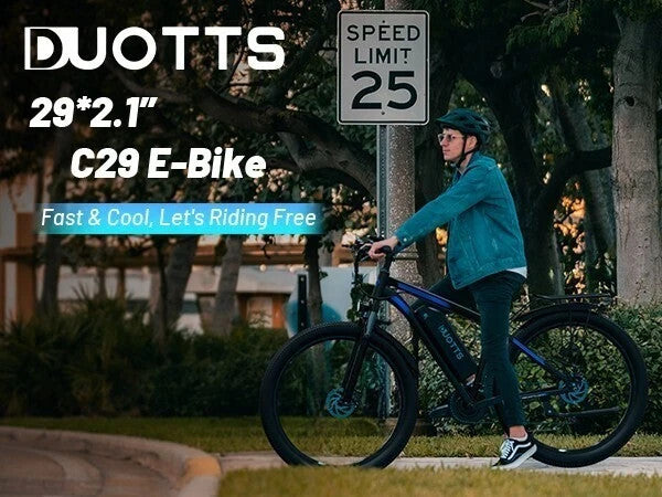DUOTTS C29 Adult Electric Bike 250W 48V 250w City Mountain E-Bike 29" Tyres UK