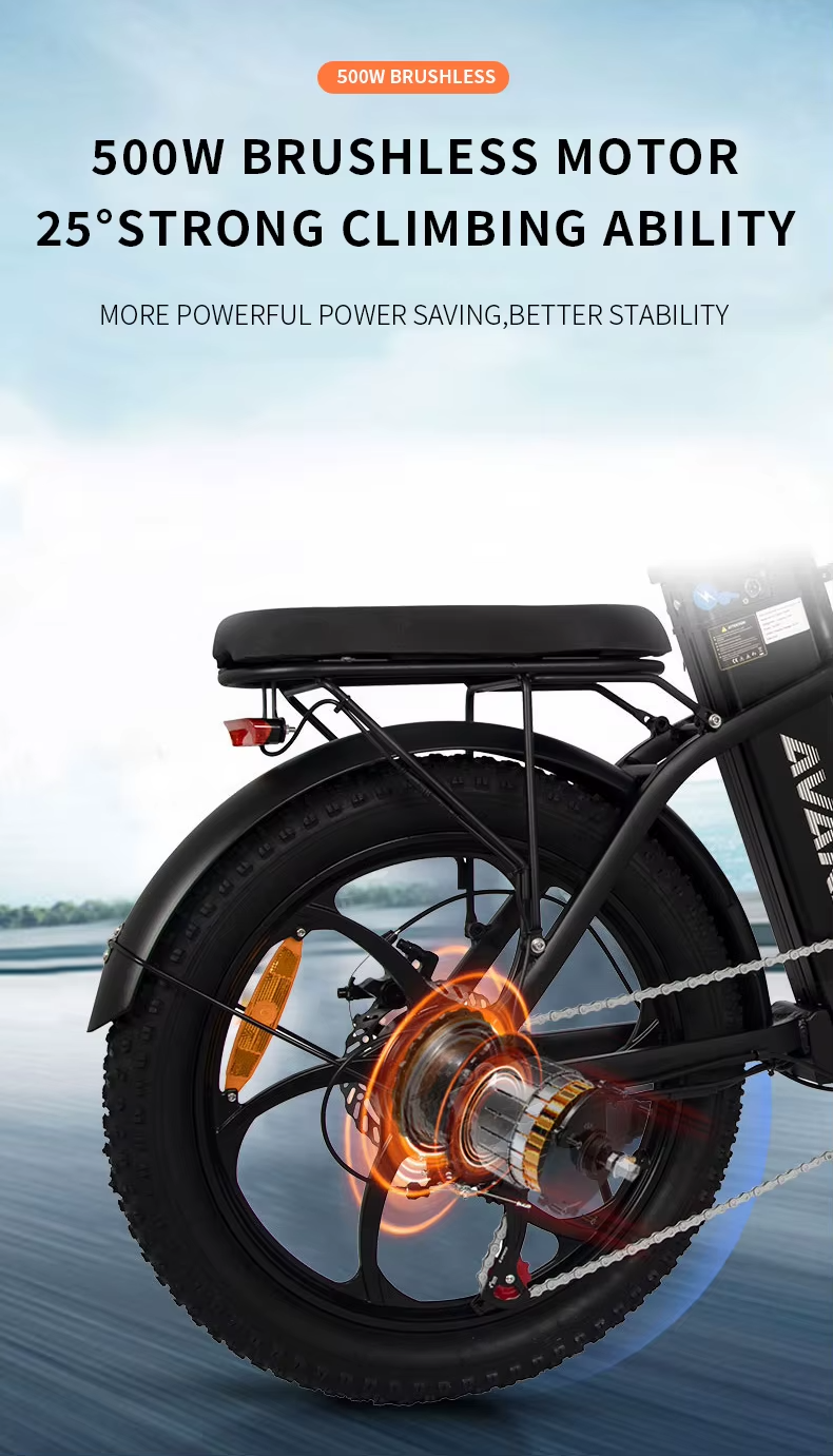 AVAKA BZ20PLUS Folding Electric Bike 250W 48V 18.2Ah 20” Fat Tyres City e-Bike