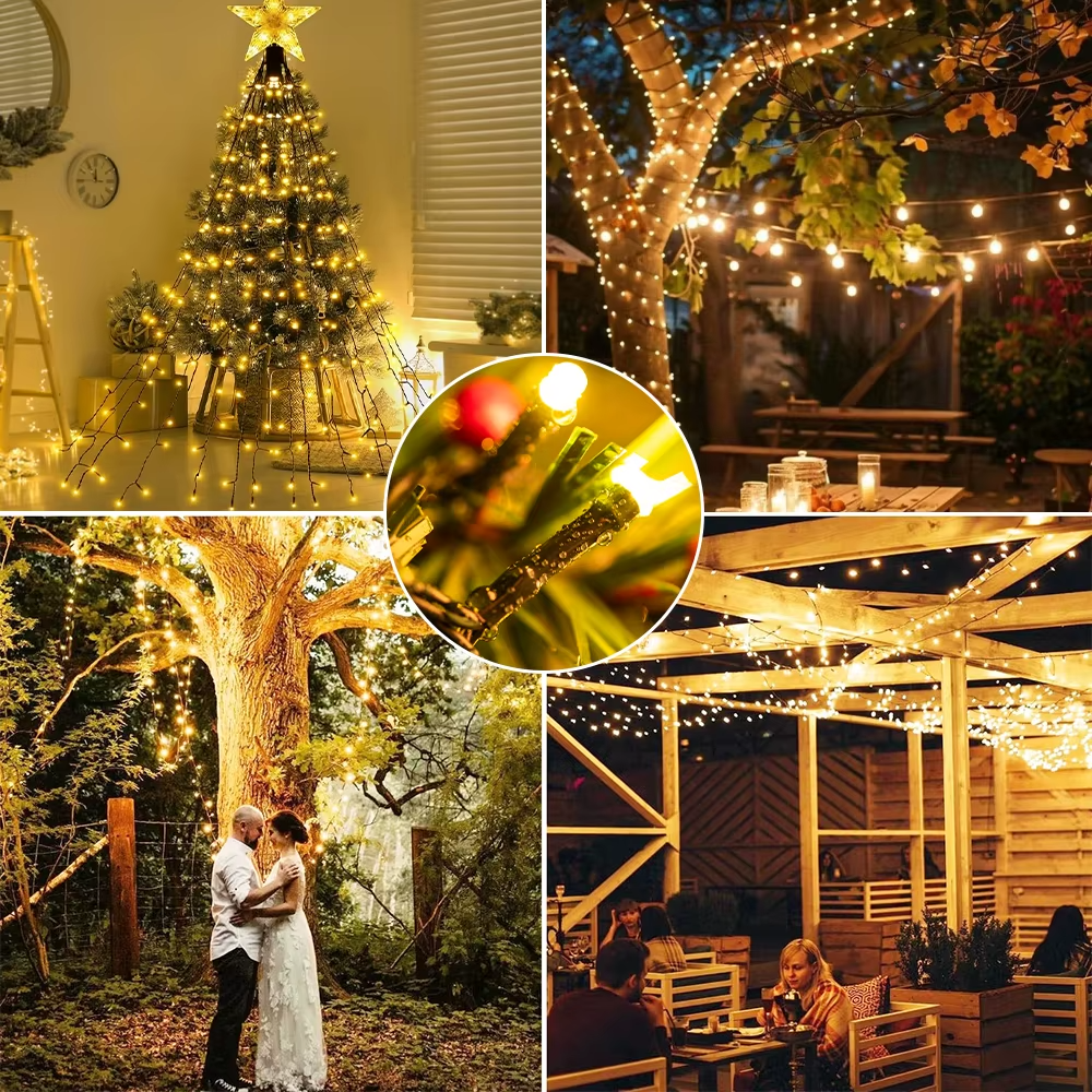 50M LED Cluster Fairy String Lights Christmas UK