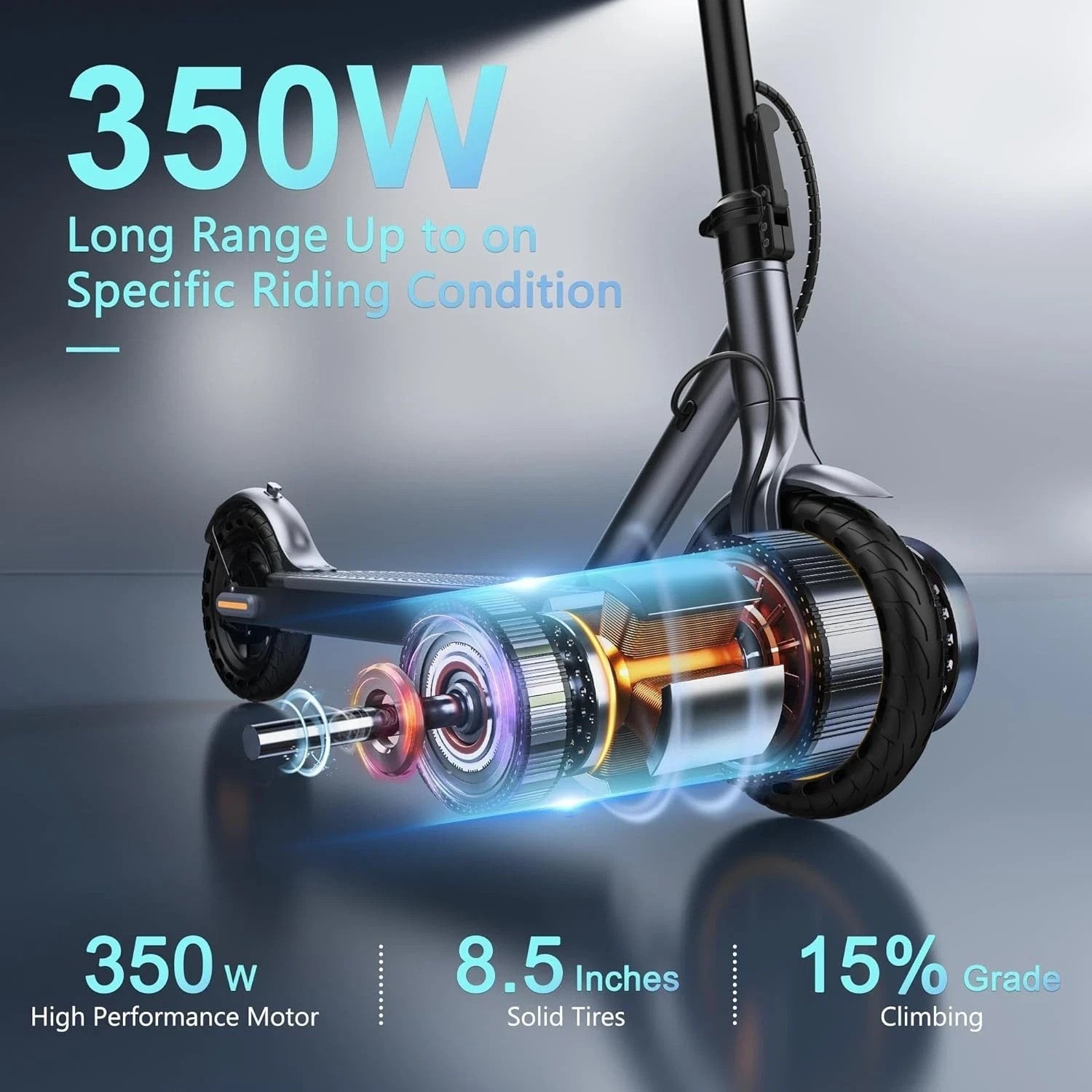JUICEASE Adult Electric Scooter 250W 30km Range Foldable Suspension UK