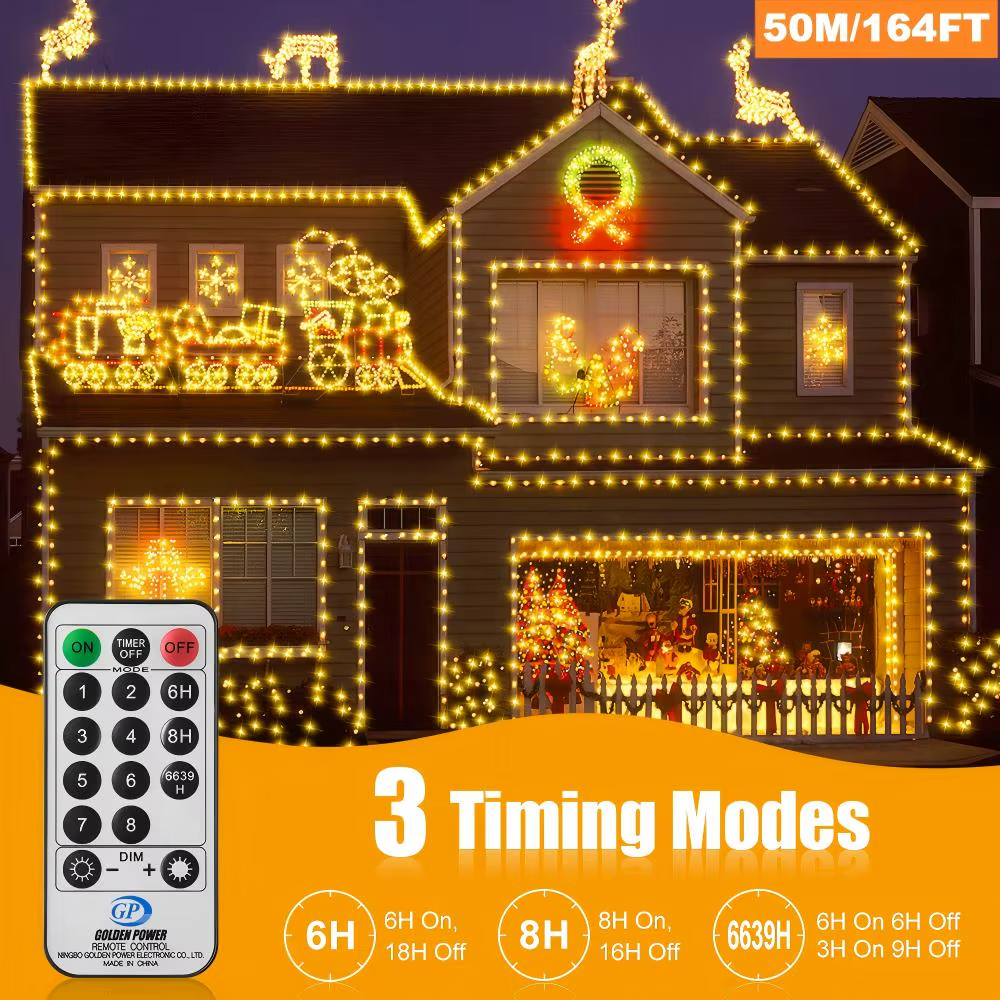 50M LED Cluster Fairy String Lights Christmas UK