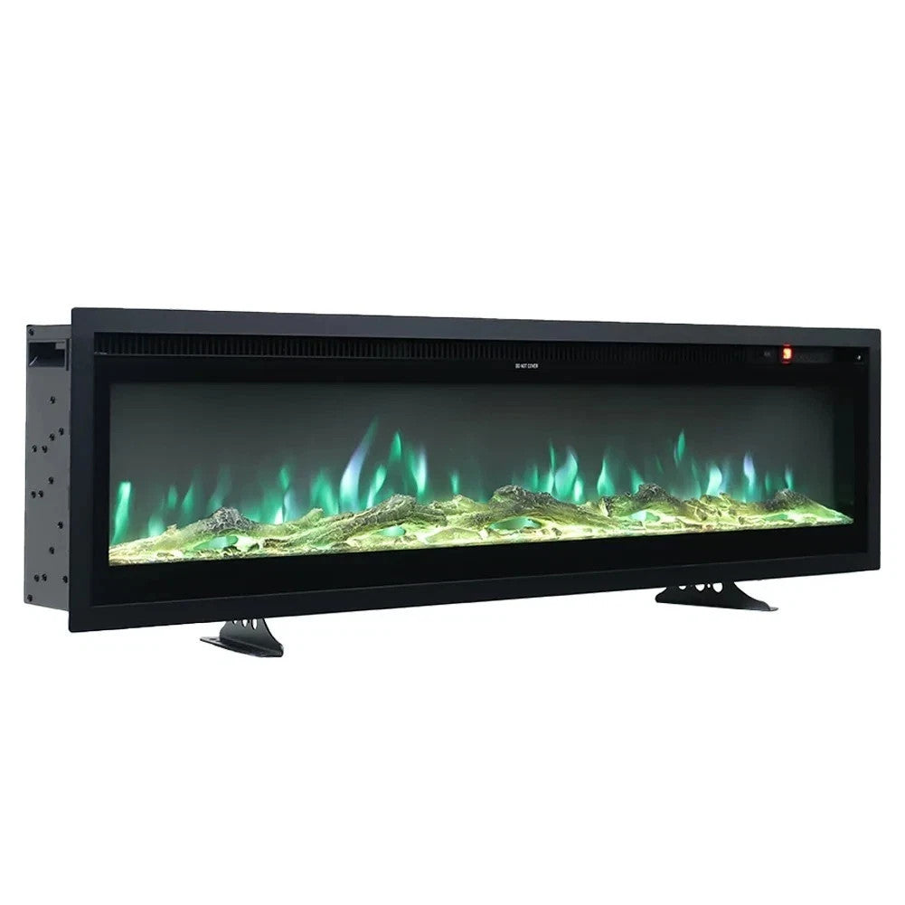 KOMORE Modern Electric Fireplace TV Stand LED Flames Remote Storage Console UK