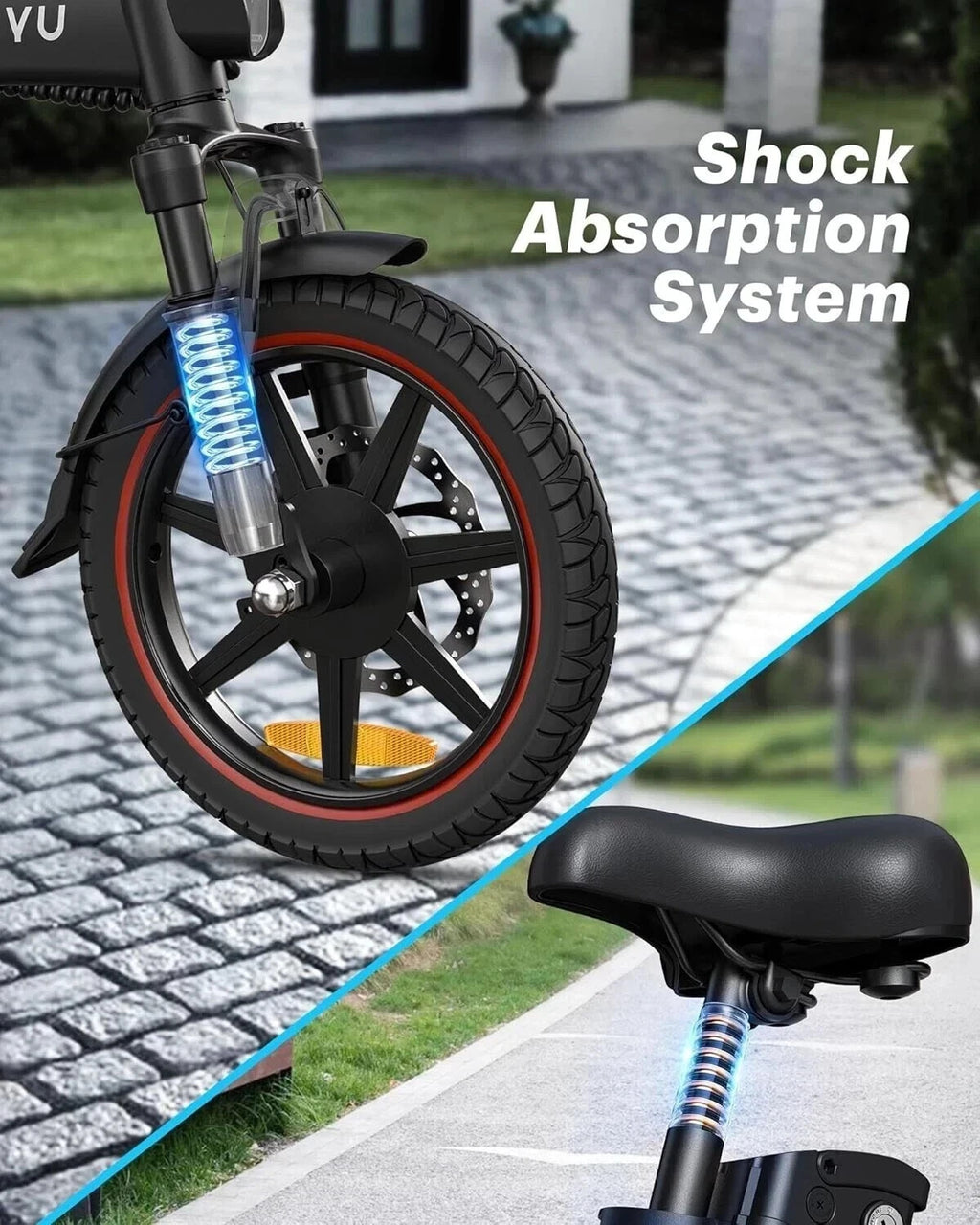 DYU A5 Folding Electric Bike 250W 48V 7.5Ah 14” Foldable E-Bike 25km/h 60km
