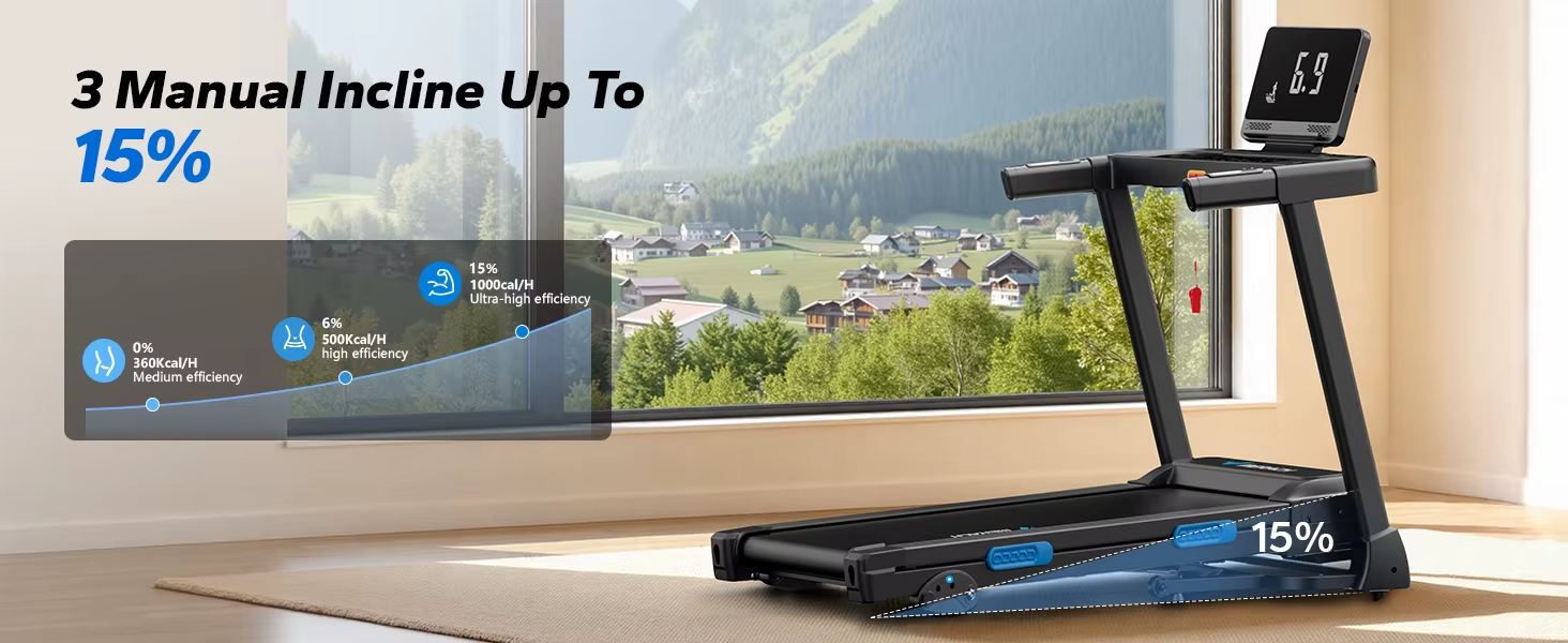 MERACH Walking Pad Treadmill 12km/h Foldable Incline App LED Display Home Gym UK