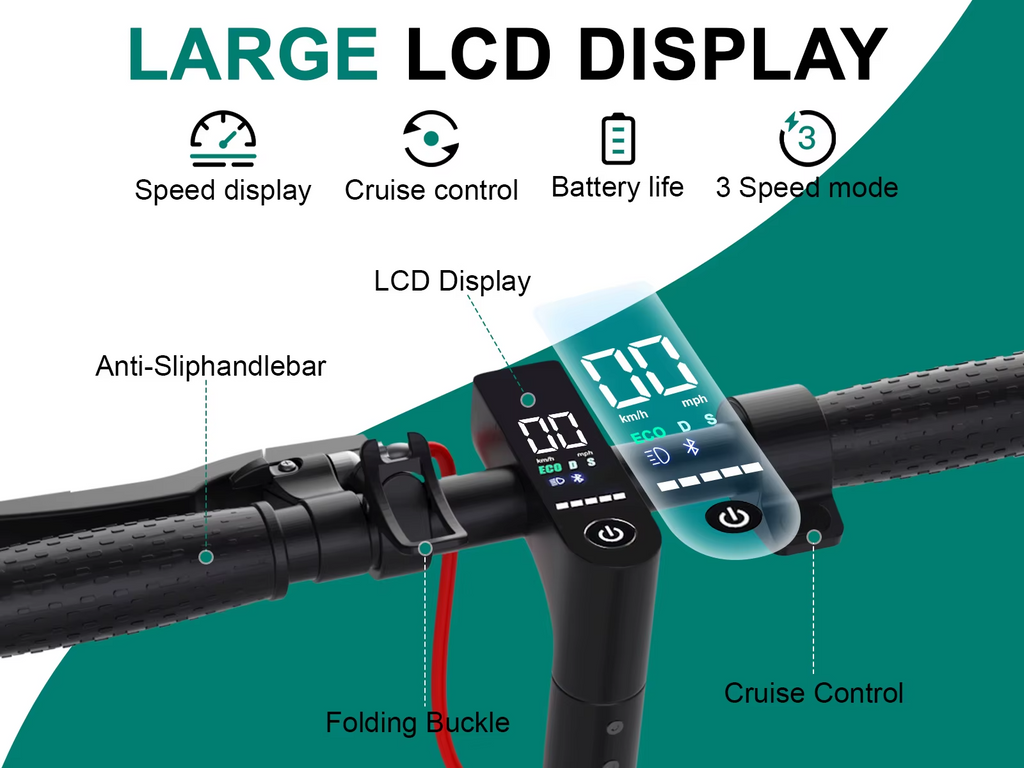 AOVOPRO Adult Electric Scooter Seat & Storage 350W 25km/h Foldable Suspension UK