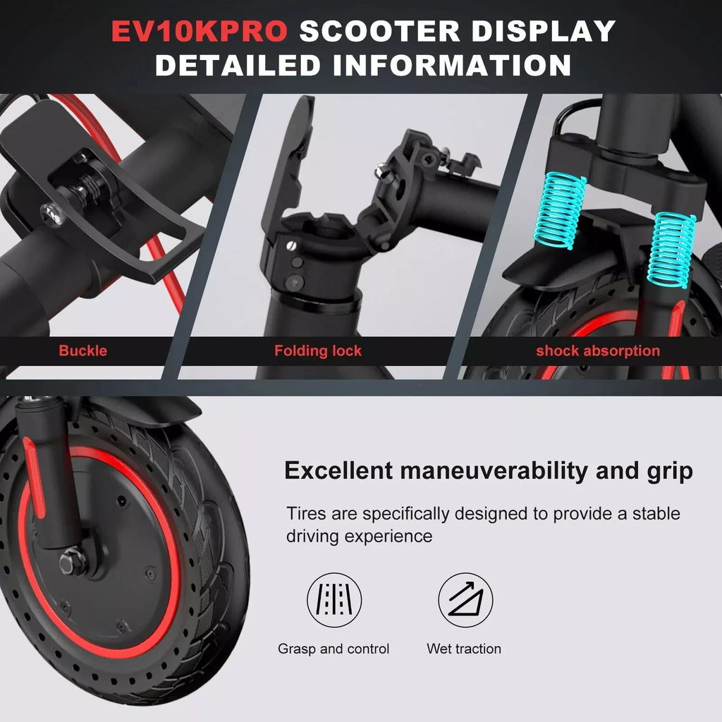 EVERCROSS PLUS EV10K Electric E Scooter 25km/h 10” Foldable App LCD Suspension