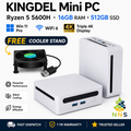 Kingdel Mini PC Ryzen 5 5600H 16GB RAM 512GB SSD WiFi 6 Triple 4K Win11