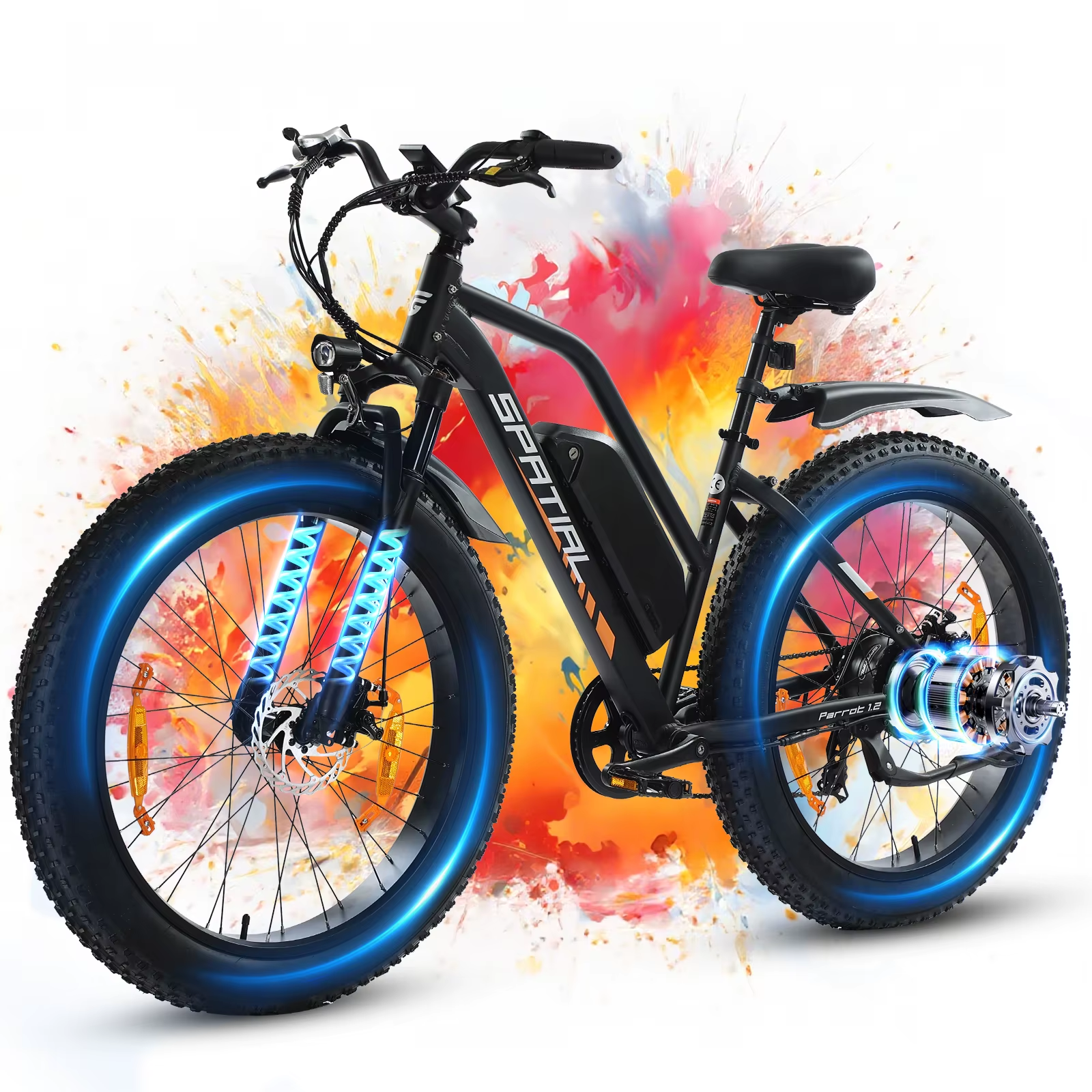SPATIAL Parrot Electric Bike 250W 48V 13Ah 26” Adult E-Bike All Terrain MTB UK