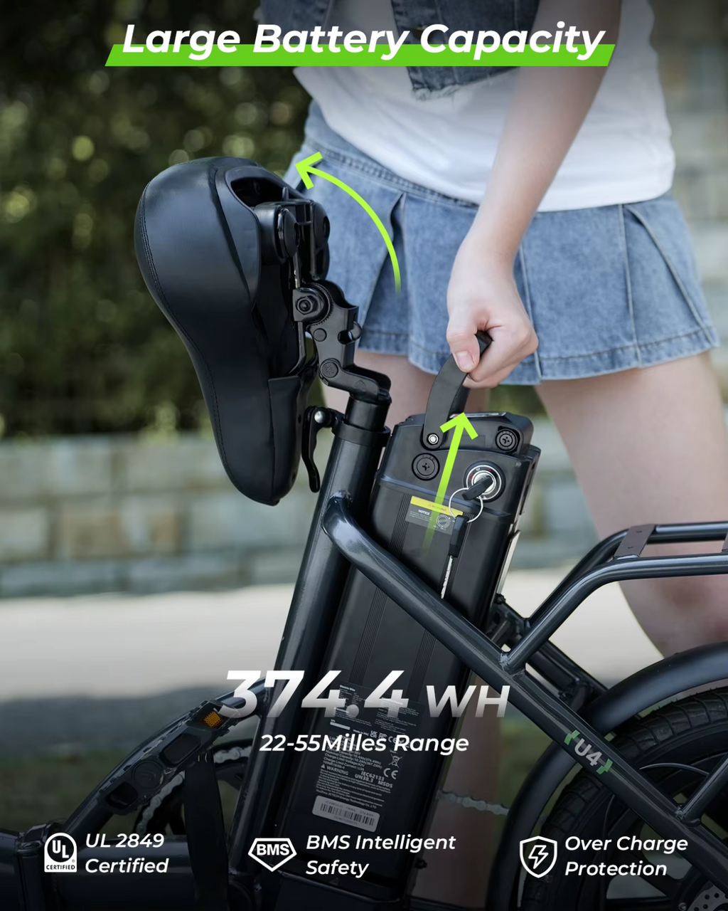iSinwheel U4 Folding Electric Bike 250W 36V 16" E-Bike 25kmh 70km Range Commuter