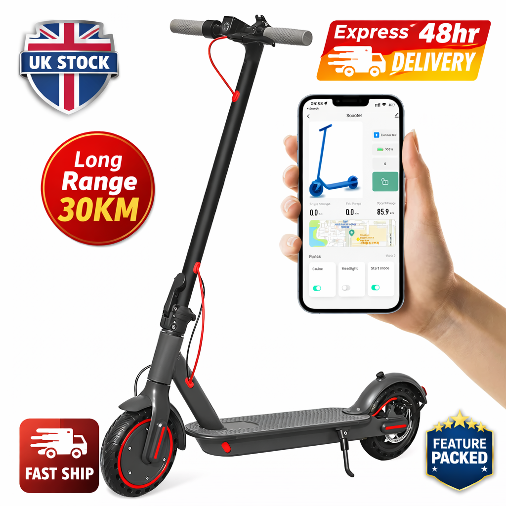 JUICEASE Adult Electric Scooter 250W 30km Range Foldable Suspension UK
