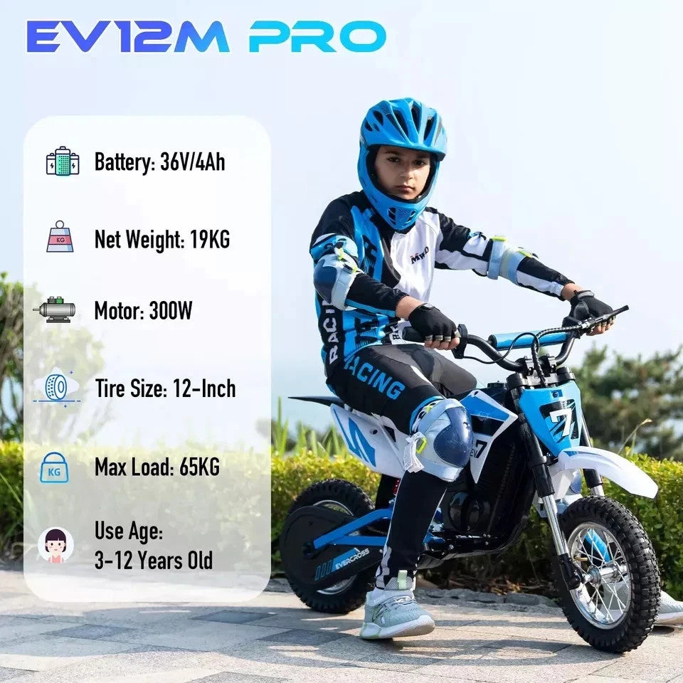 Evercross EV12M PRO 12" Kids Electric Motorbike 250W 36V 4Ah E-Dirt Bike 25km/h