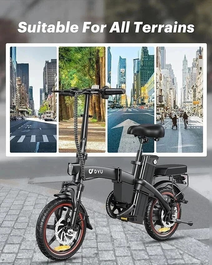 DYU A5 Folding Electric Bike 250W 48V 7.5Ah 14” Foldable E-Bike 25km/h 60km
