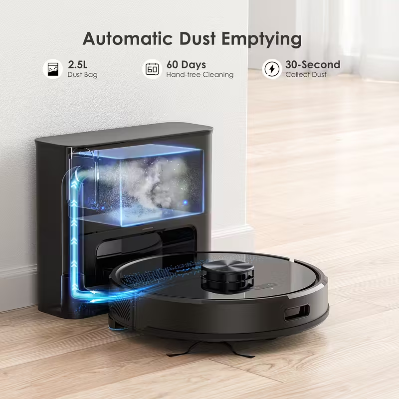 Lubluelu SL60 Max Robot Vacuum & Mop 4500Pa Self-Empty 3in1 Smart Mapping