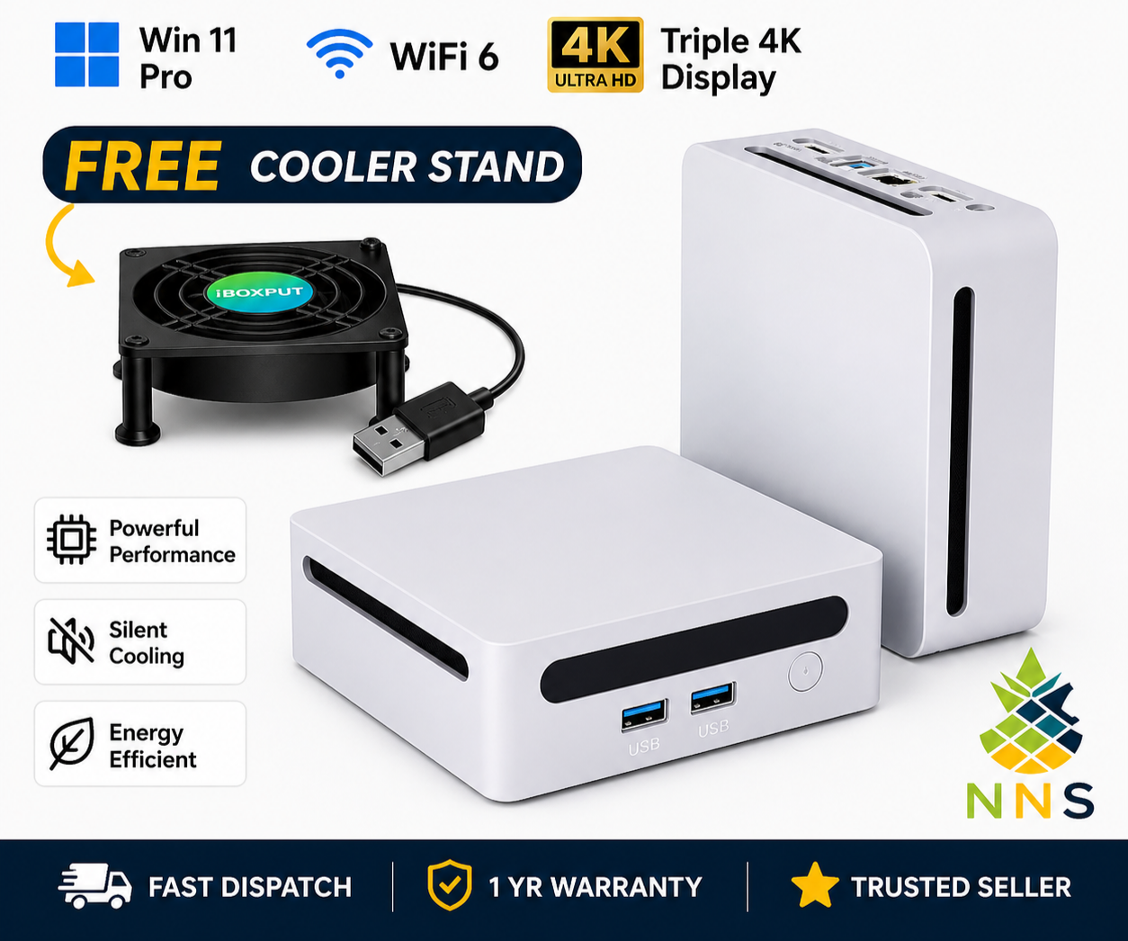 Kingdel Mini PC Ryzen 9 5980HX 32GB RAM 1TB SSD WiFi 6 Triple 4K Win11 Gaming PC