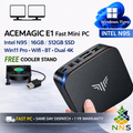 ACEMAGIC E1 Mini PC Intel N95 16GB 512GB NVME SSD Win11 Pro Wifi BT Dual 4K UK