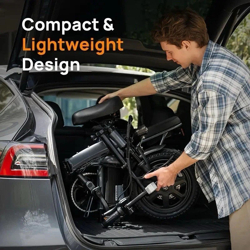 URLIFE F1L 14” Folding Electric Bike 250W 48V 7.5Ah 60km Range Light E Bike UK