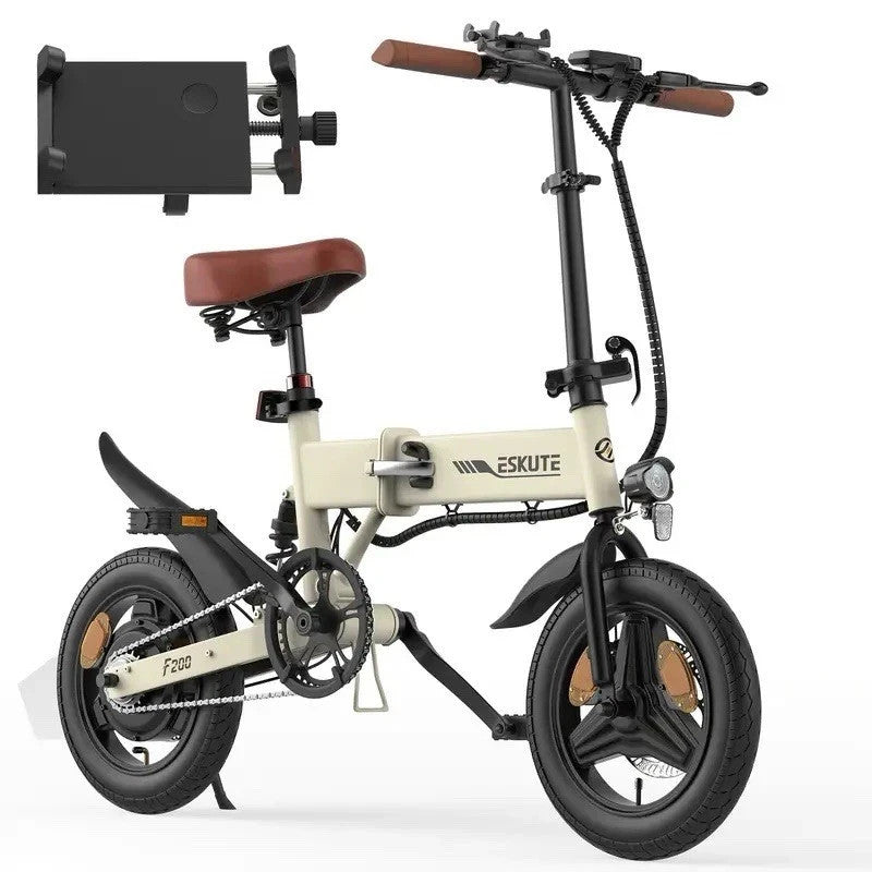 ESKUTE F200 14" Folding Electric Bike 250W 36V E-Bike 60KM Range City Commuter