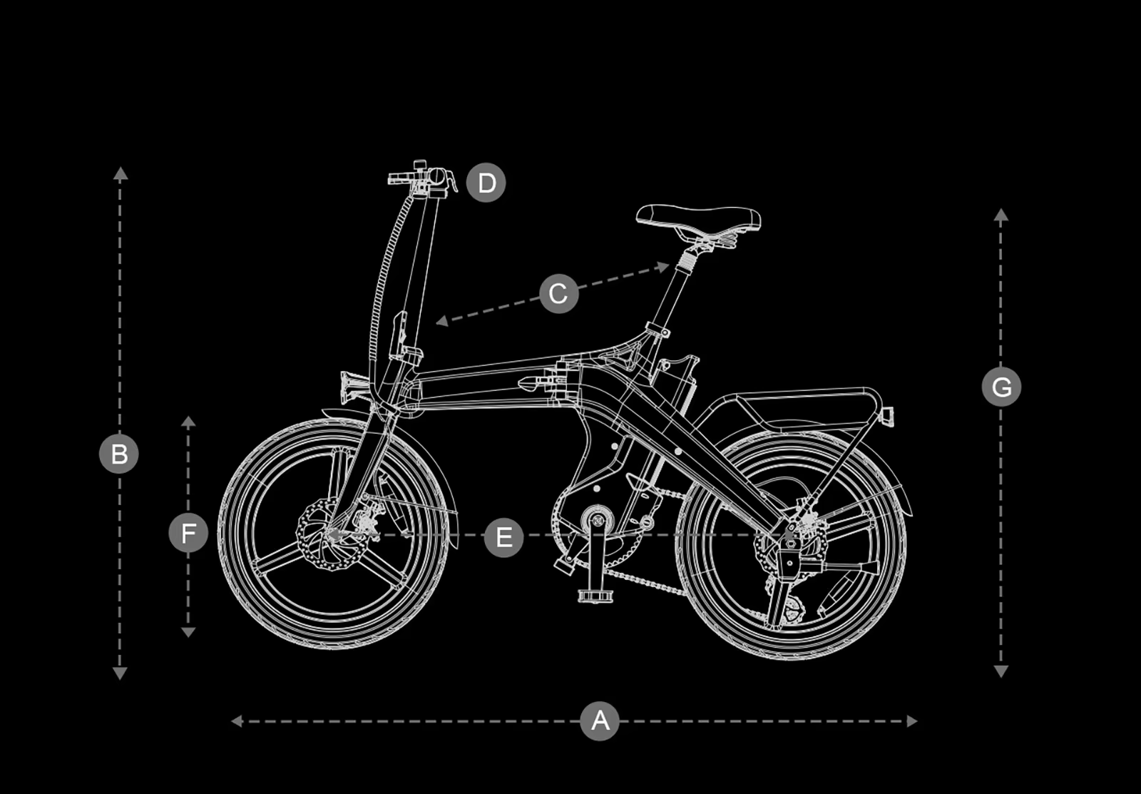 DYU T1 20'' Foldable Electric Bike 250W 36V 10Ah Battery E-Bike 60km Range UK