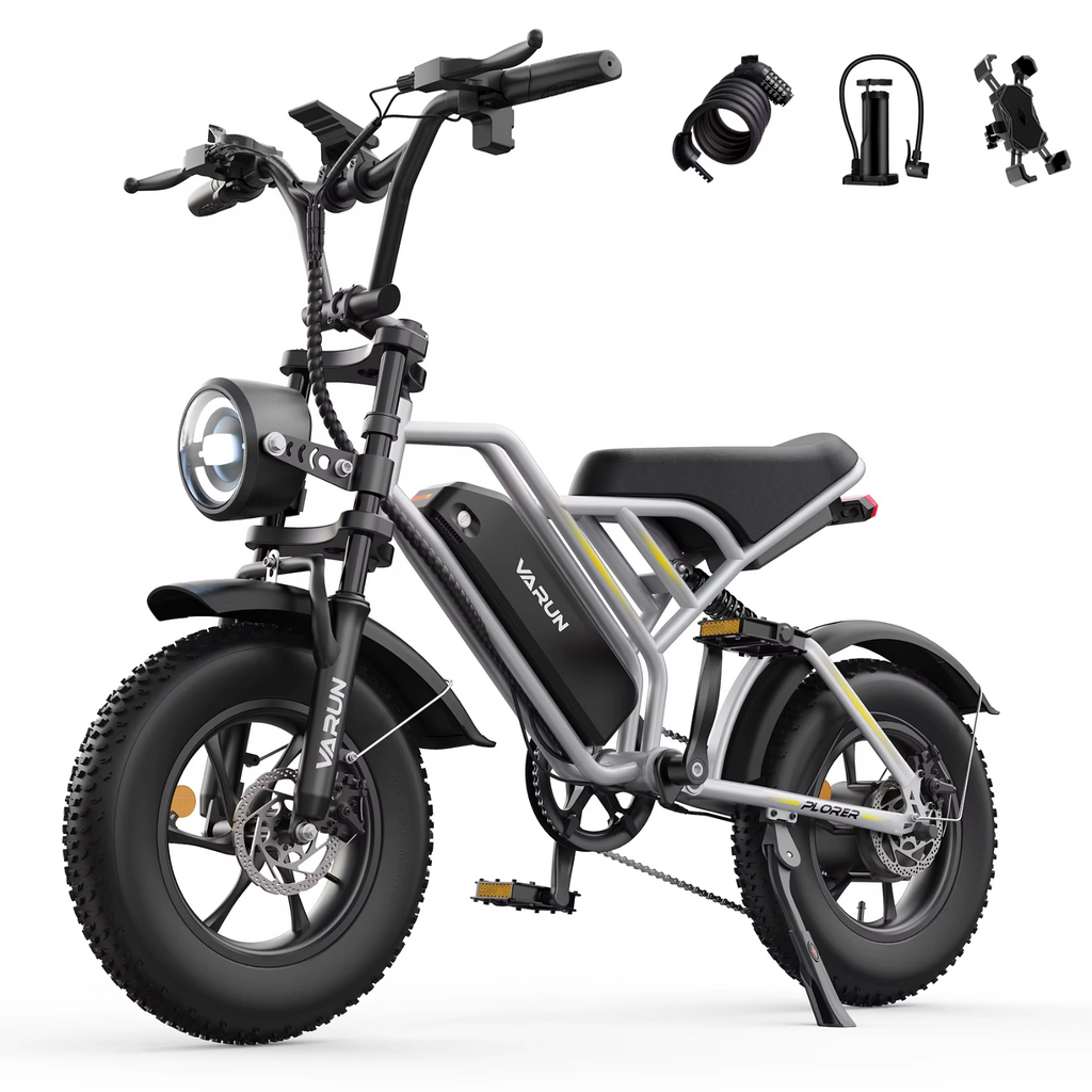 VARUN Plorer Electric Bike 250W 48V 13Ah 16” Fat Tyres All-Terrain E-Bike UK