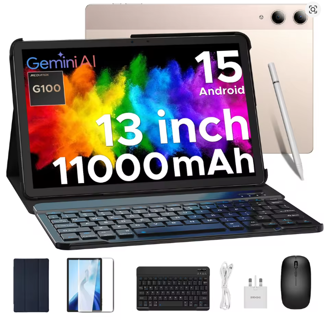 DOOGEE 13" Tablet Android 15 256GB 11000mAh UK