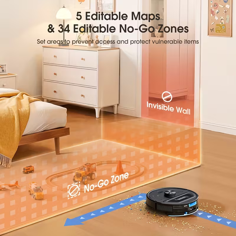 Lubluelu L20 Max Robot Vacuum & Mop 6000Pa Self-Empty 3in1 Smart Mapping WiFi UK