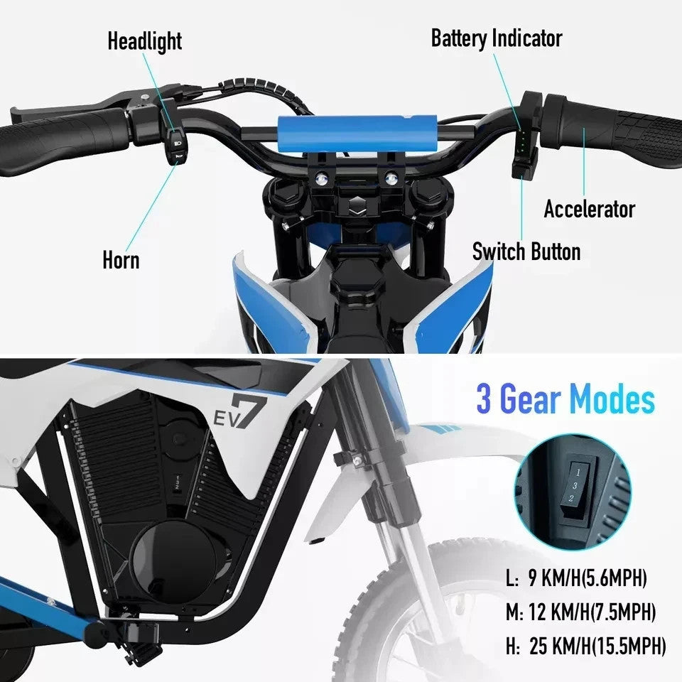 Evercross EV12M PRO 12" Kids Electric Motorbike 250W 36V 4Ah E-Dirt Bike 25km/h