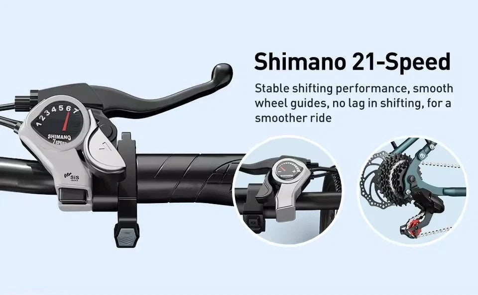 Aairsk GT900 Electric Bike 26" 250W 36V13Ah MTB E-Bike Full Suspension City UK