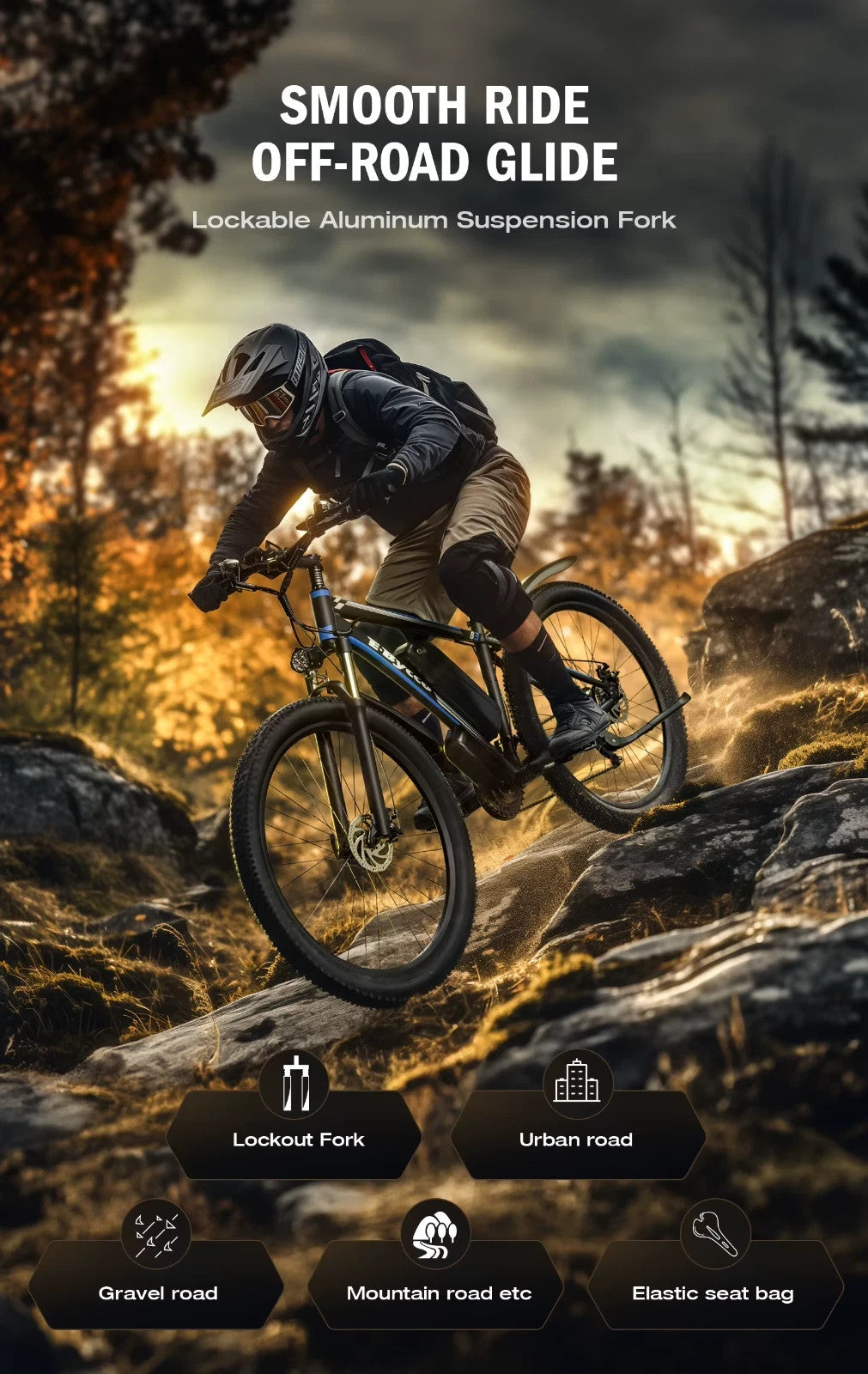 E-BYCCO E8 Electric Bike 29" 48V 17.5Ah 250W E-MTB Adult Commuter All Terrain UK