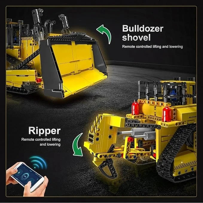 Mould King 15084 RC Bulldozer Building Blocks 1508pc Brick Set UK