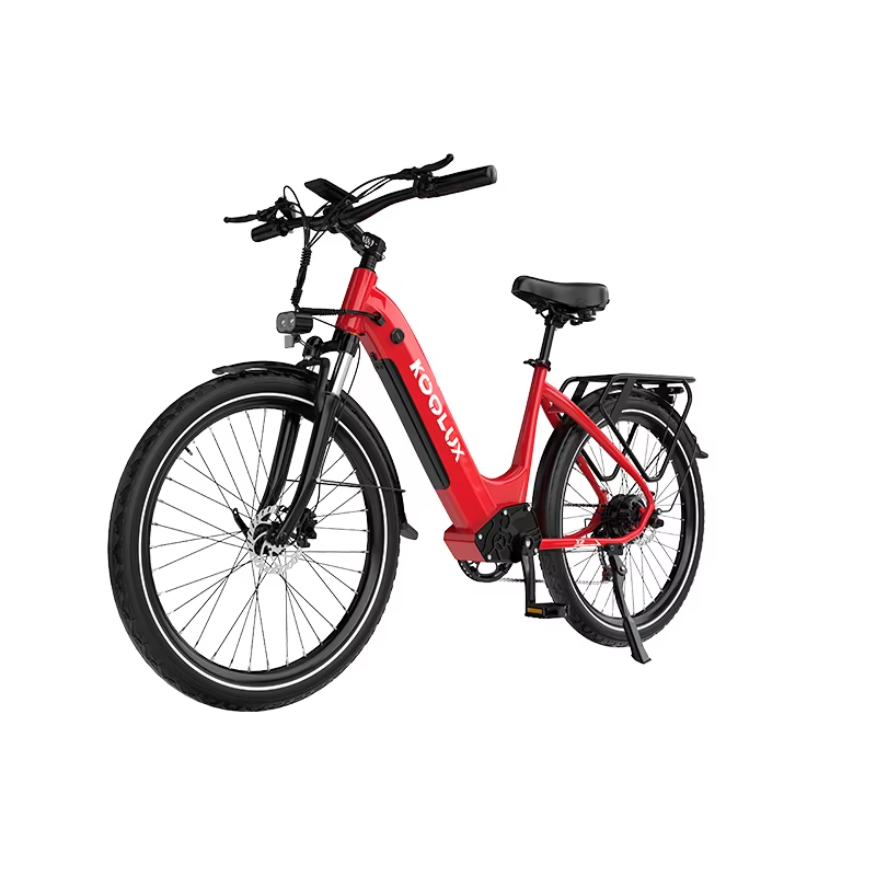KOOLUX X2 Electric Bike 26" 250W 48V 13.5Ah E-MTB 60km Long Range Commuter Legal - Red