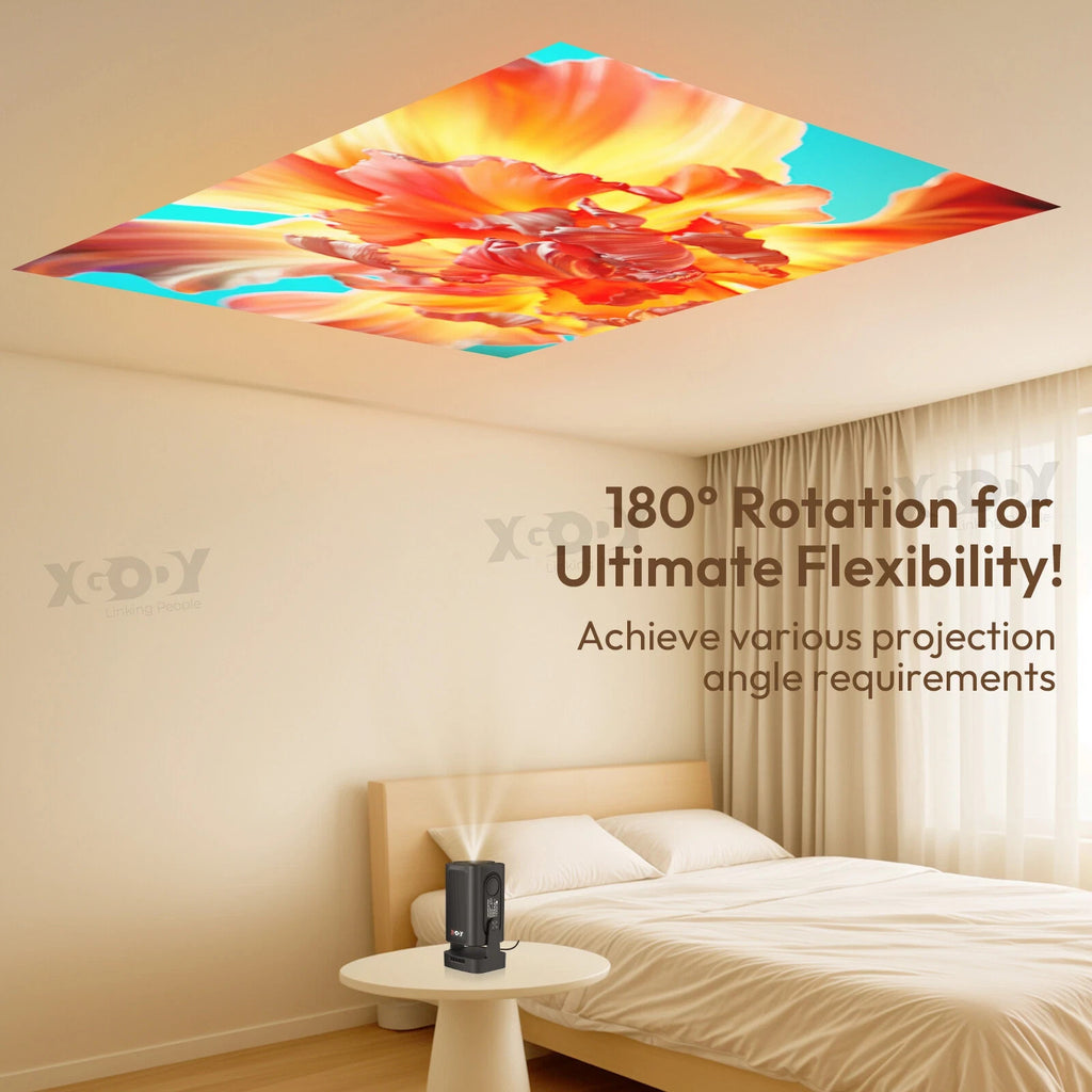 XGODY Gimbal 5 Pro 4K Projector WiFi Android Home Cinema UK