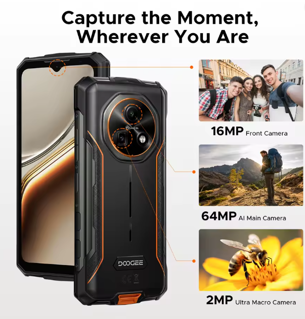 DOOGEE Fire 7 Rugged Durable Smartphone 5G Android 15 13000mAh 64MP NFC UK