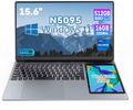 Office Laptop Win11 15.6" / 7" Touch Dual Screen Display Intel N5095 Finger ID