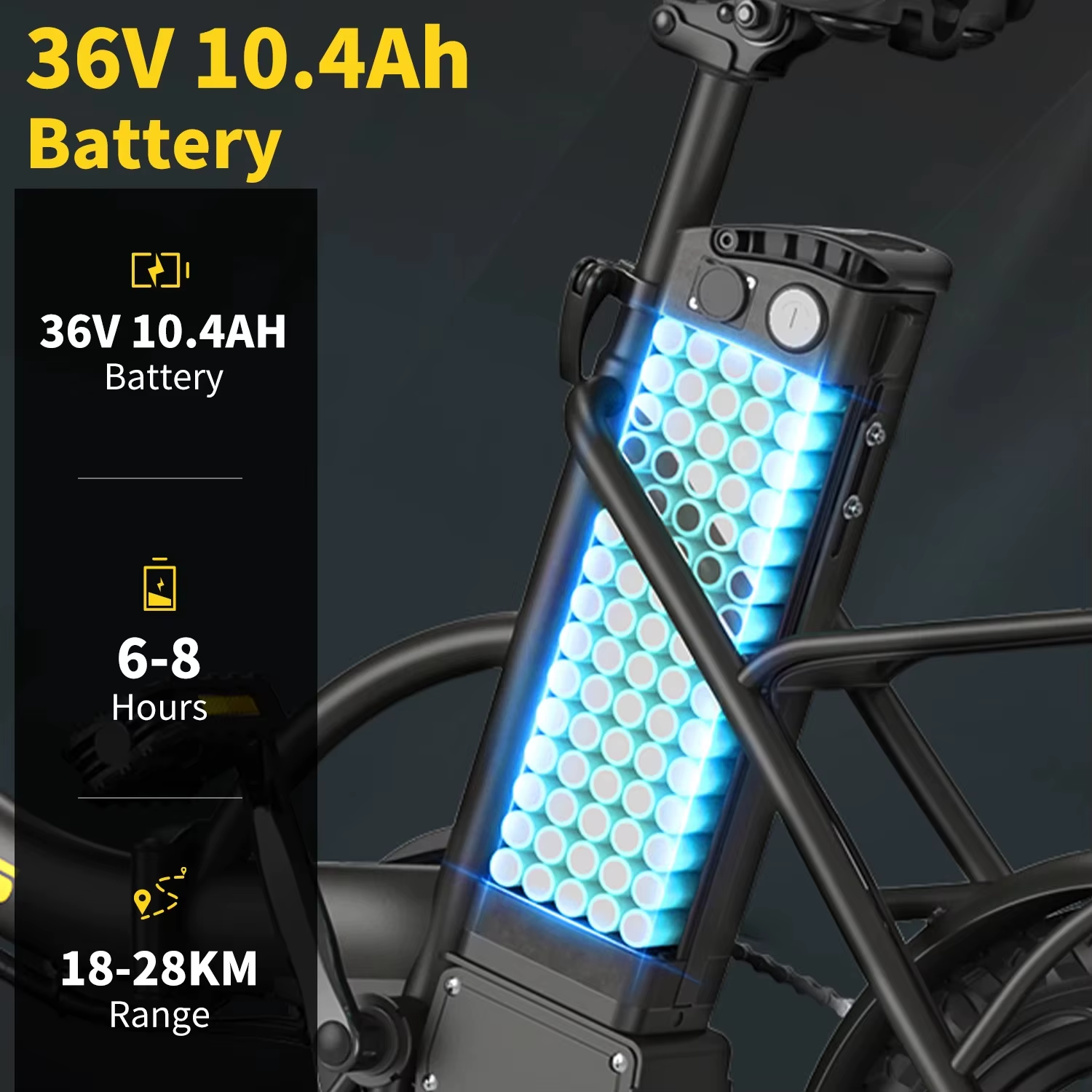 Hidoes C5 Folding Electric Bike 250W 36V 14" Mini E-Bike 25km/h Commuter 30KM UK