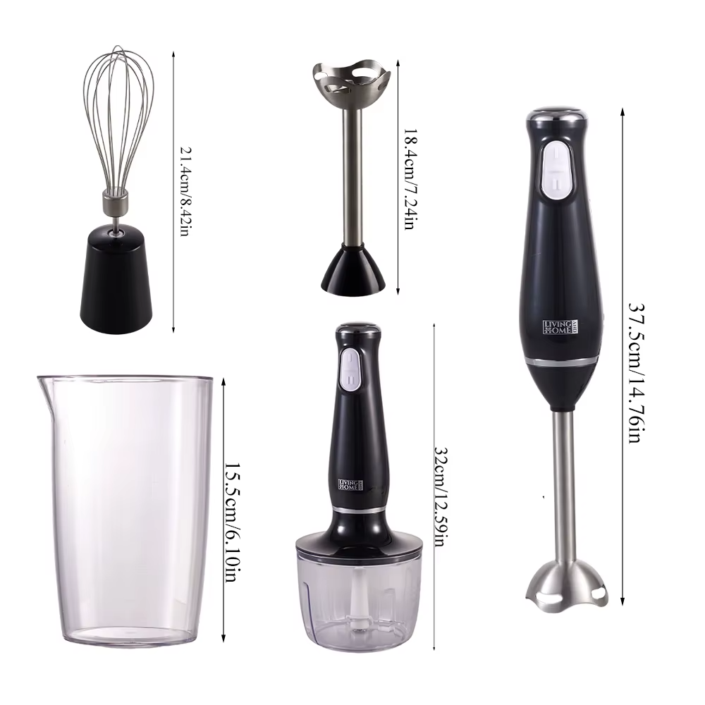 KOMORE 800W 4-in-1 Hand Blender Bowl UK
