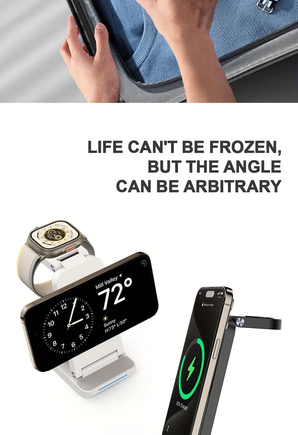 3-in-1 Wireless Charging Station 15W Fast Charger UK
