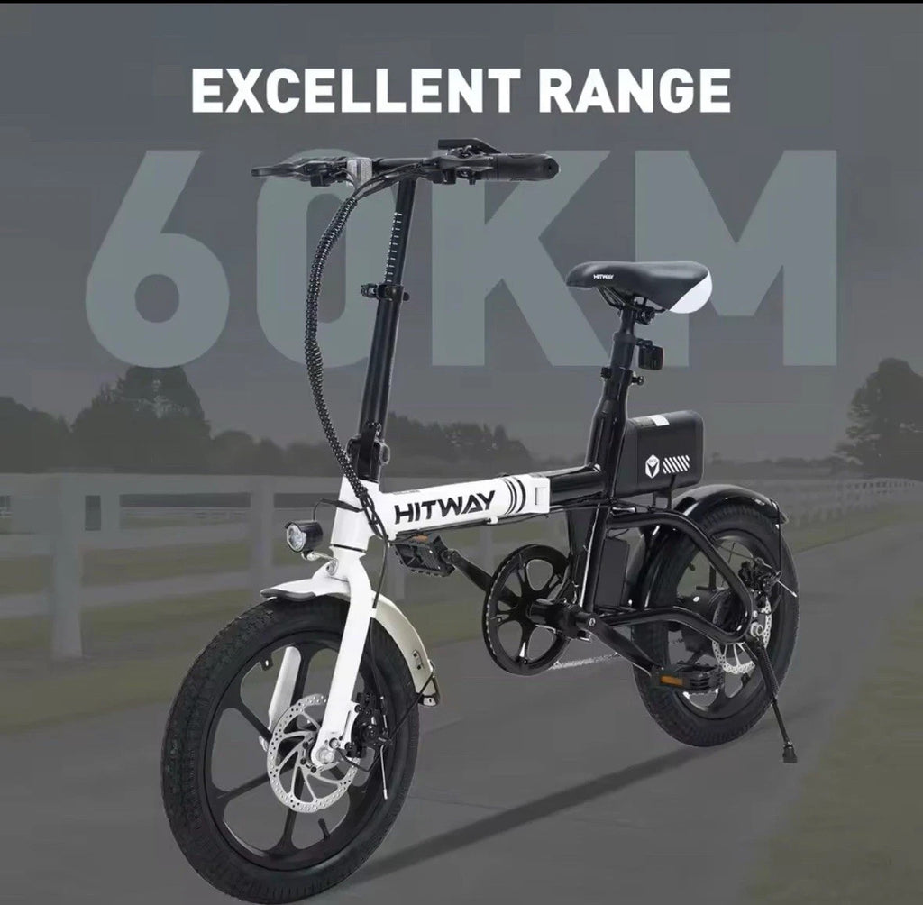 HITWAY BK35 Folding Electric Bike 250W 36V 16" E-Bike 60km Long Range Commuter
