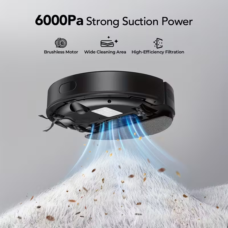 Lubluelu L15 Max Robot Vacuum & Mop 6000Pa Self-Empty 3in1 Smart Mapping WiFi UK