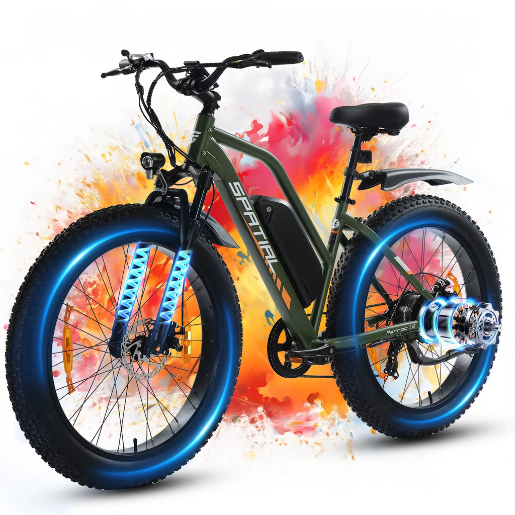 SPATIAL Parrot Electric Bike 250W 48V 13Ah 26” Adult E-Bike All Terrain MTB UK