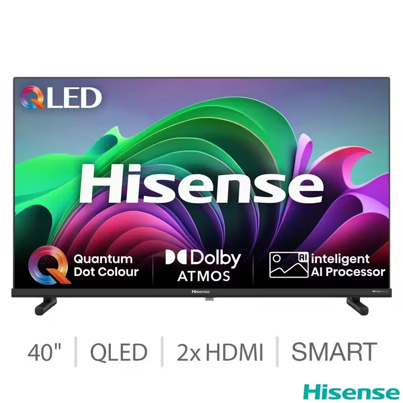 Hisense 40" QLED 4K Smart TV Dolby Vision 40E5NQTUK UK