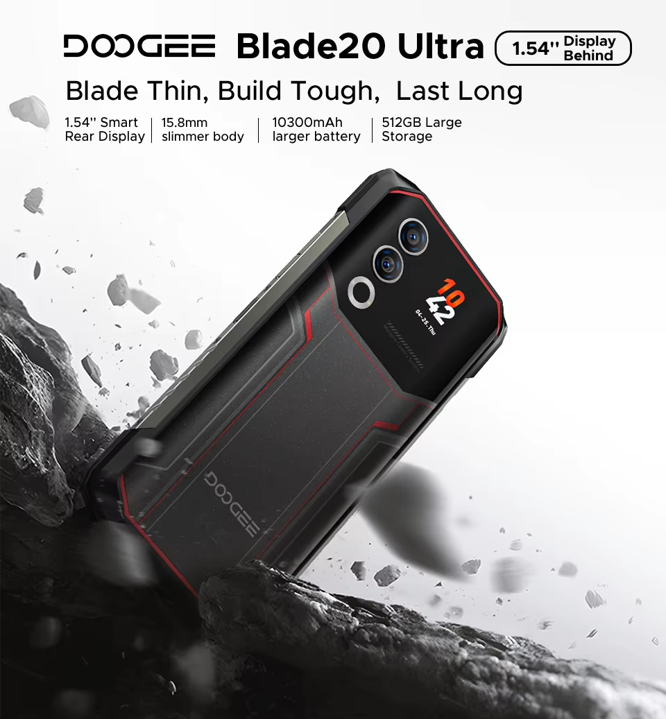 DOOGEE Blade20 Ultra Rugged Smartphone 512GB 10300mAh UK