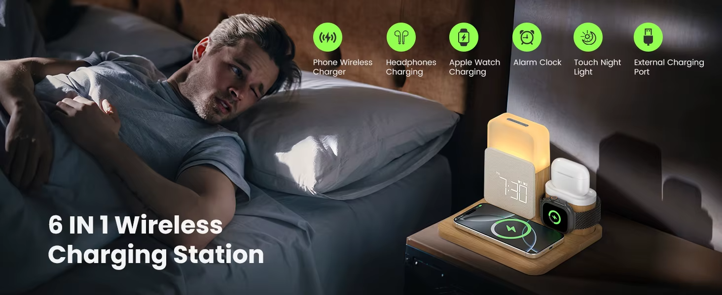 7-in-1 Wireless Charging Station iPhone Apple Watch AirPods UK