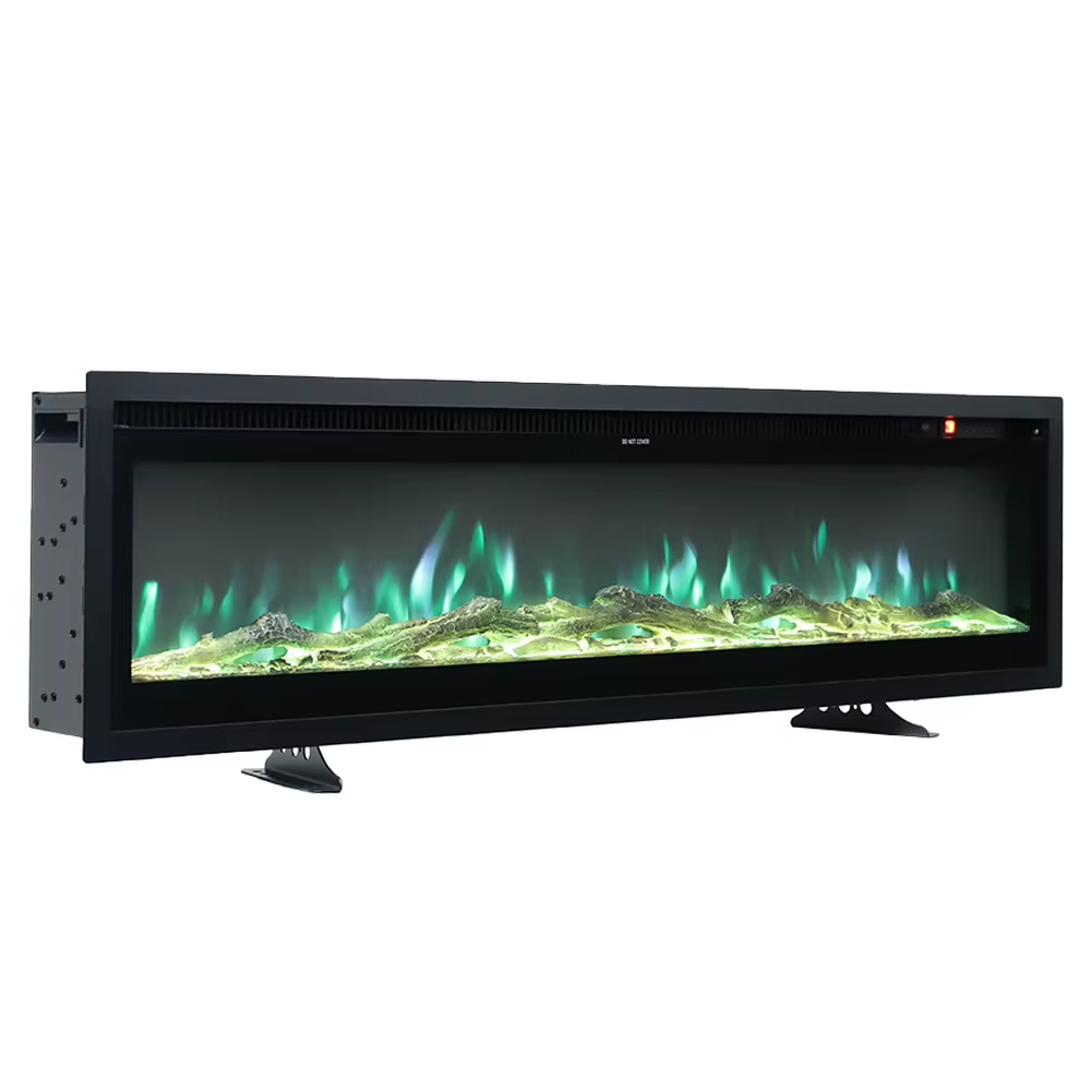 KOMORE Modern Electric Fireplace TV Stand LED Flames Remote Storage Console UK