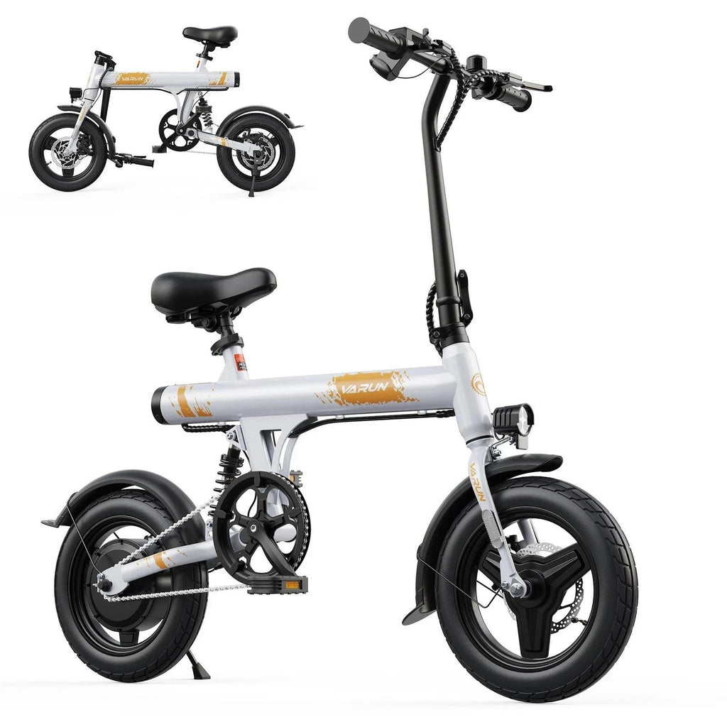 VARUN C14 Folding Electric Bike 250W 36V 14" Mini E-Bike 60km Range Commuter UK