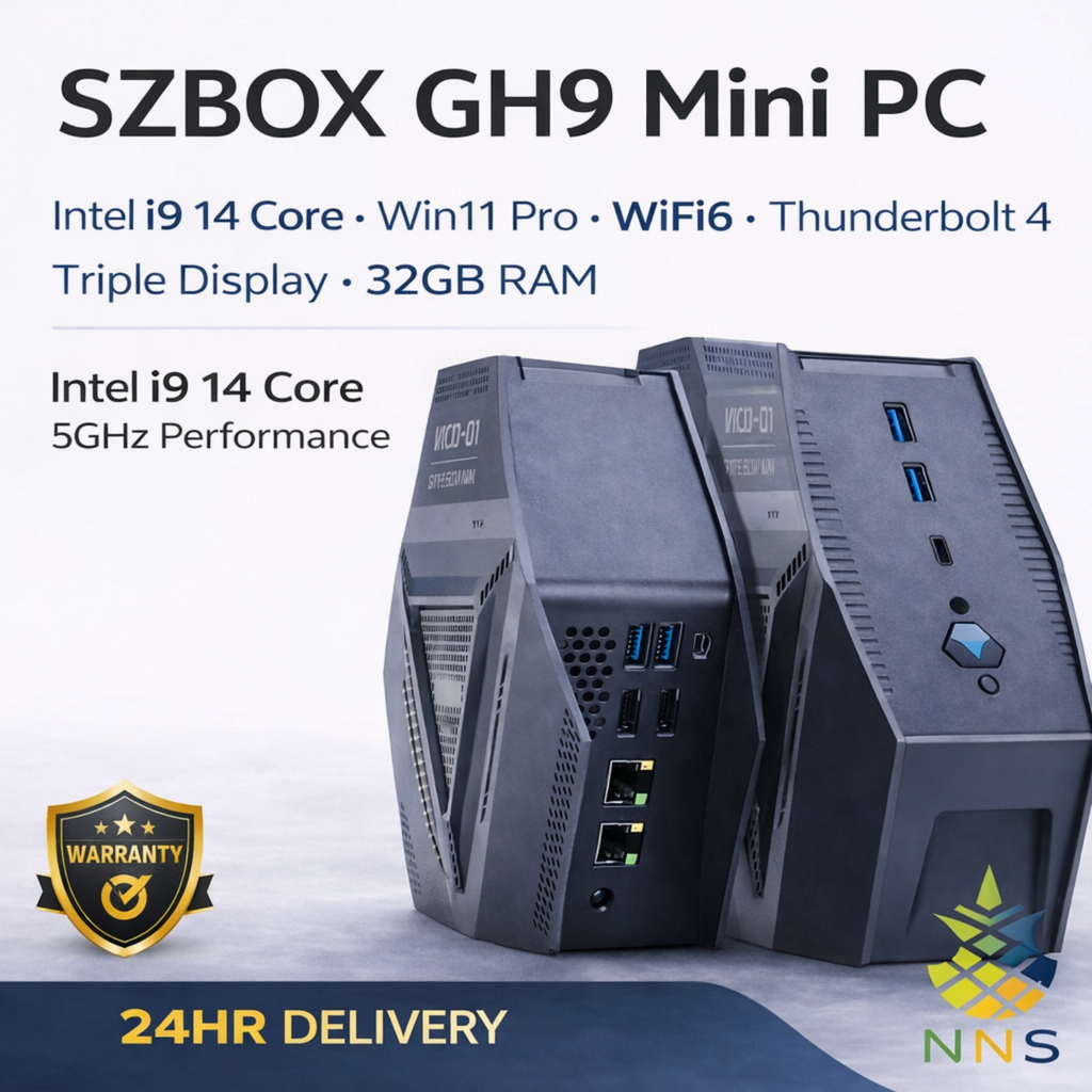 GH9 Mini PC Intel i9-12900H 14 Core Win11 Pro WiFi6 Thunderbolt 4K 32GB 1TB SSD
