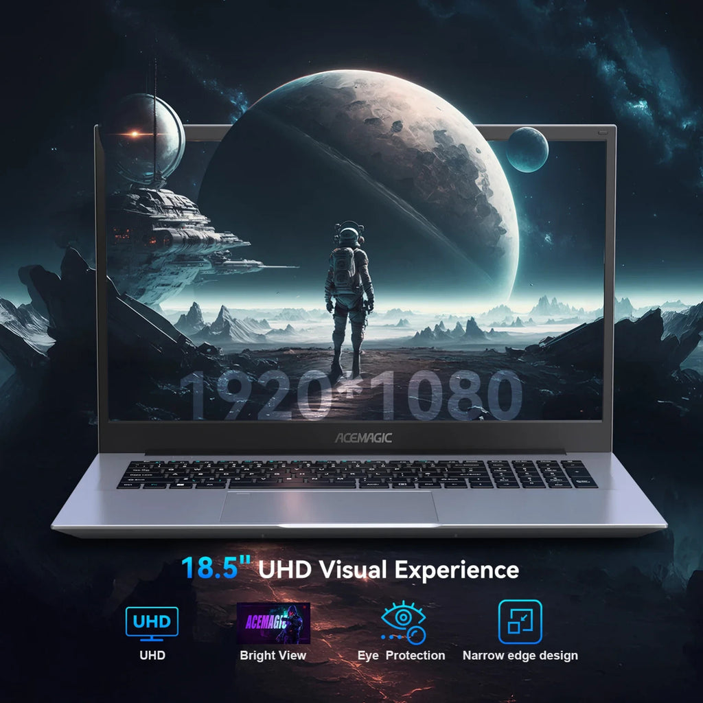 ACEMAGIC 18.5" FHD IPS Laptop Intel N150 Quad-Core 16GB RAM 512GB Windows 11 Pro