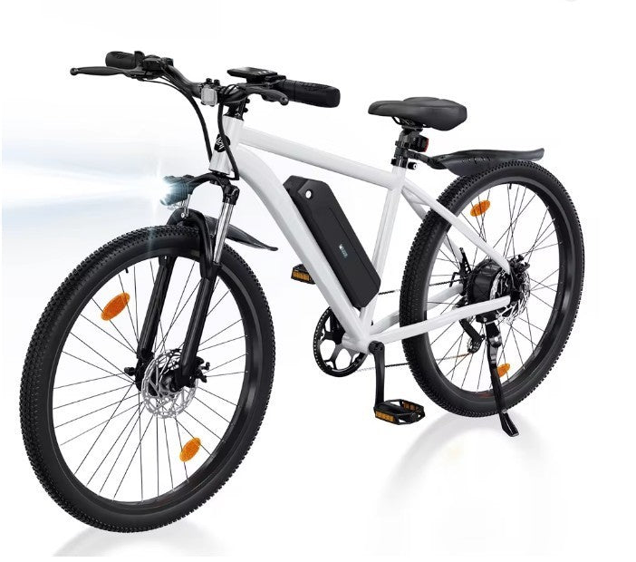 isinwheel M10 Electric Bike 250W 36V 10.4Ah City E-Bike 26" White/Black 60KM