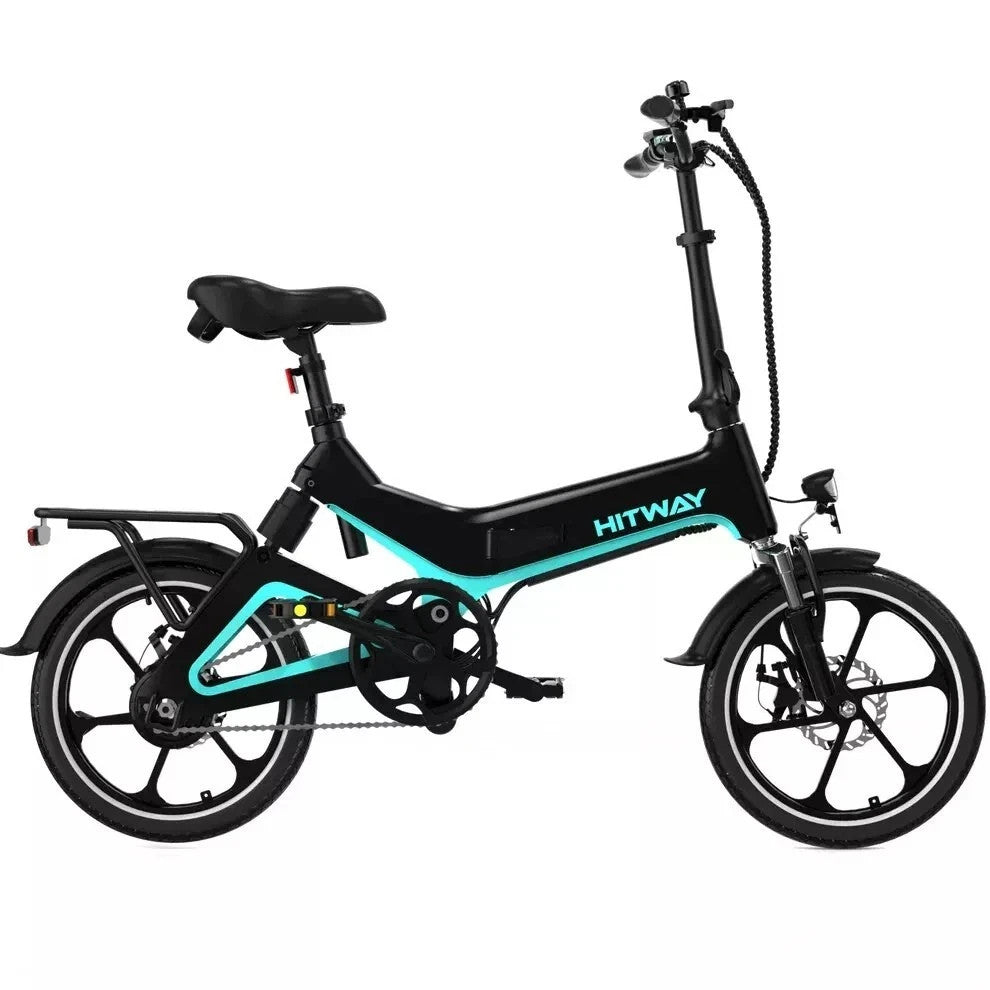 HITWAY BK2 Folding Electric Bike 250W 16" 36V E-Bike 70km Range 7 Speed UK Legal